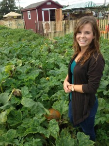 Picking pumpkins at Brookdale Farm